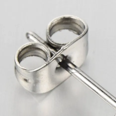 1 Pair 8MM Mens Ladies Black Cubic Zirconia Stud Earrings Stainless Steel