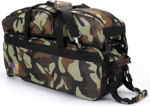 3 Ball Deluxe Bowling Tournament Roller Tote with detachable Shoe and Accessory Bag