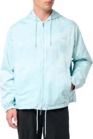 Armani Exchange Men's Hooded Reversible Camo Jacquard Light Jacket