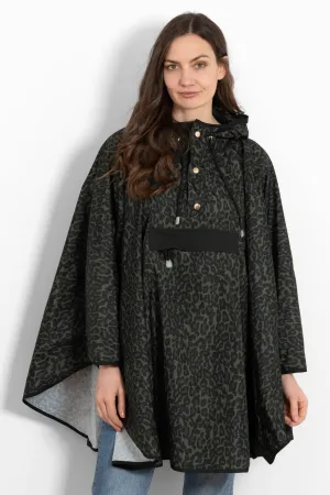 Aspen Rain Poncho - Khaki/Black, Leopard
