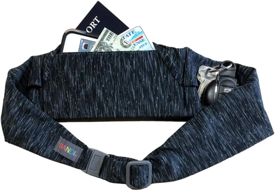 BANDI Running Belt for Women  Waist Fanny Pack Hands Free Way to Carry Phone, Passport, Keys, ID, Money & Everyday Essentials Made in the USA