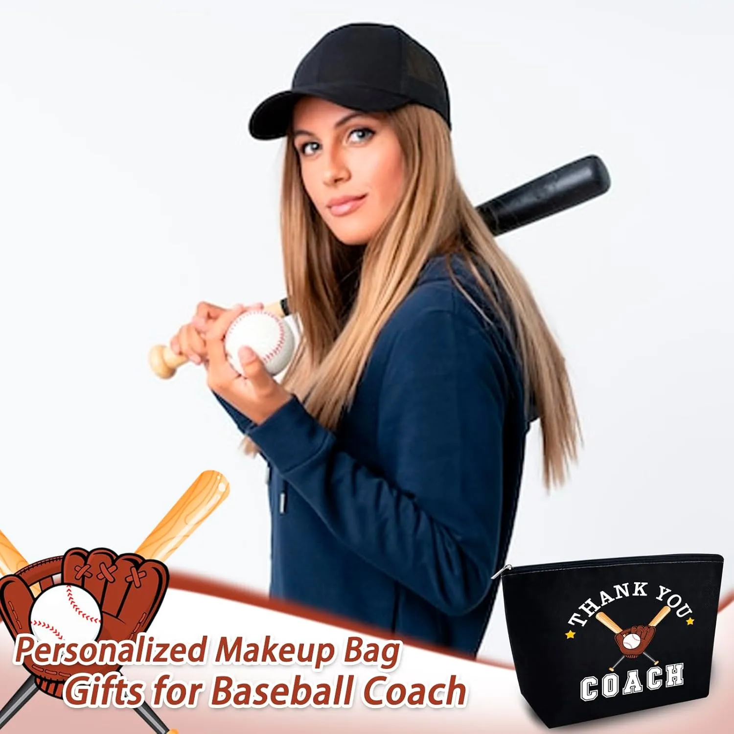 Baseball Mom Bag Baseball Coach Gifts Baseball Bag Baseball Gifts for Women Baseball Makeup Bag Baseball Gift Bags Baseball Party Favors for Baseball Lovers Baseball Purse Baseball Bogg Bag