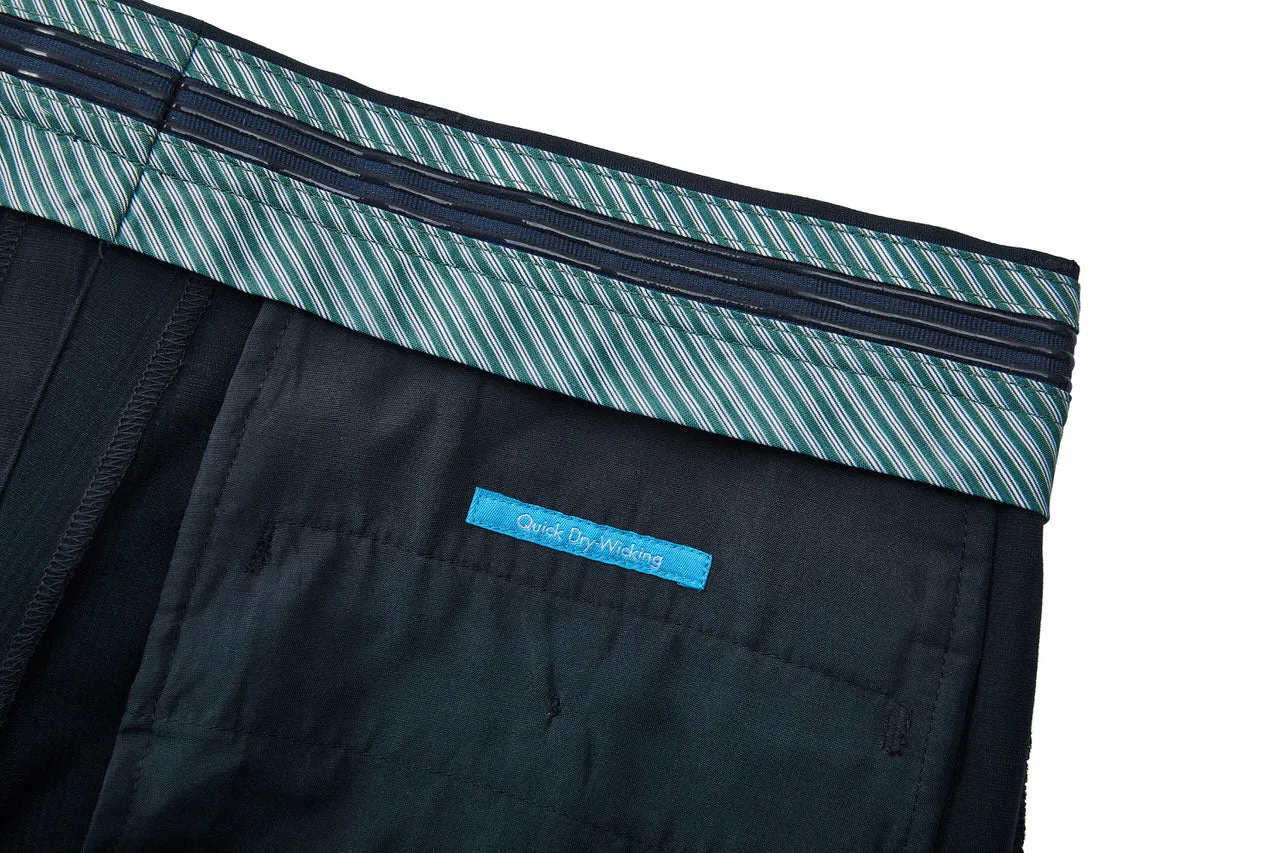 Blended Stretch Check Suit Pants  in Regular Fit