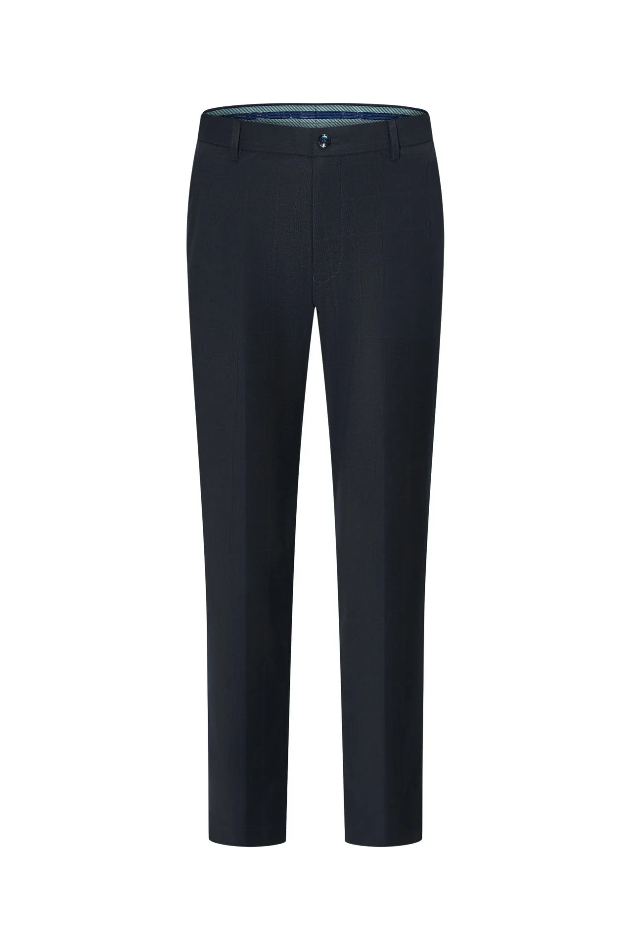 Blended Stretch Check Suit Pants  in Regular Fit
