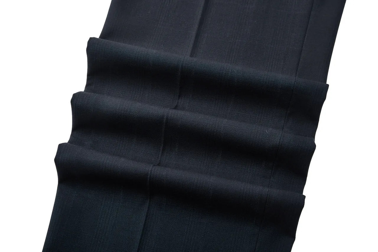 Blended Stretch Check Suit Pants  in Regular Fit