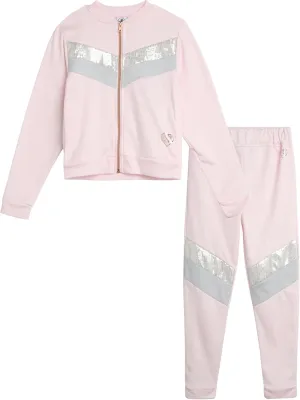 Body Glove Girls' Jogger Set - 2 Piece Fleece Sweatshirt and Sweatpants Sweatsuit (7-12)