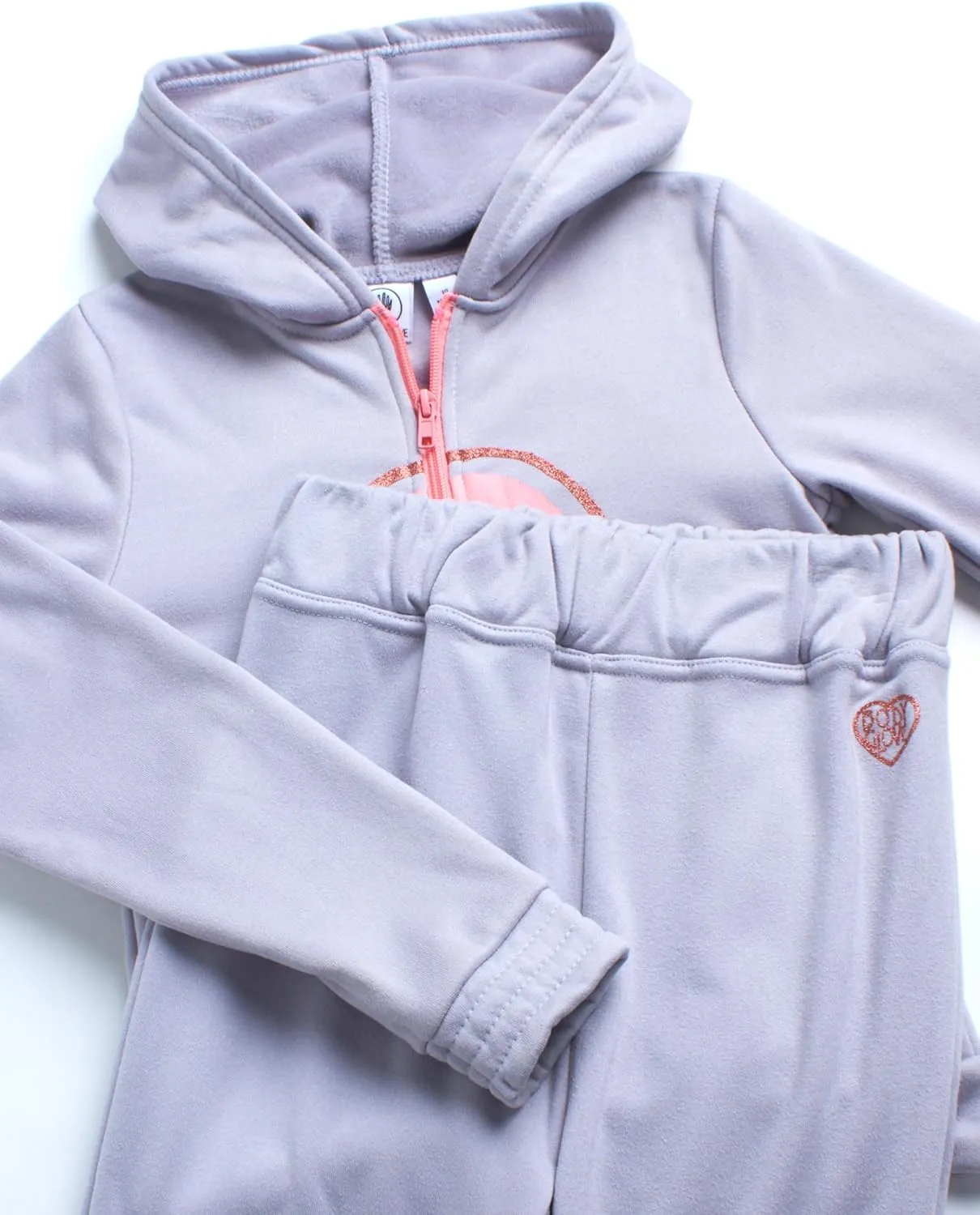 Body Glove Girls' Jogger Set - 2 Piece Fleece Sweatshirt and Sweatpants Sweatsuit (7-12)