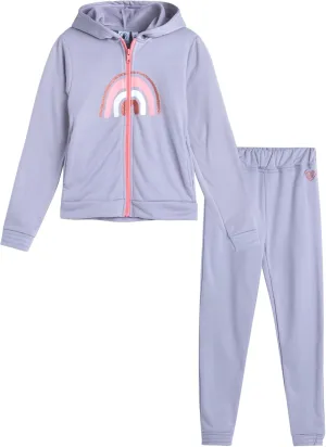 Body Glove Girls' Jogger Set - 2 Piece Fleece Sweatshirt and Sweatpants Sweatsuit (7-12)