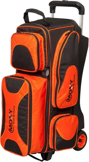Bowlerstore Products Moxy Deluxe Triple Roller Bowling Bag - Orange/Black