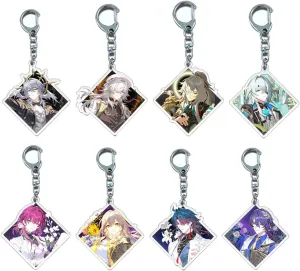 Cool Sunday Anaxa Keychains 2nd Anniversary Series Honkai Star Rail JingYuan Kafka Acrylic Keyring for Backpack Bag
