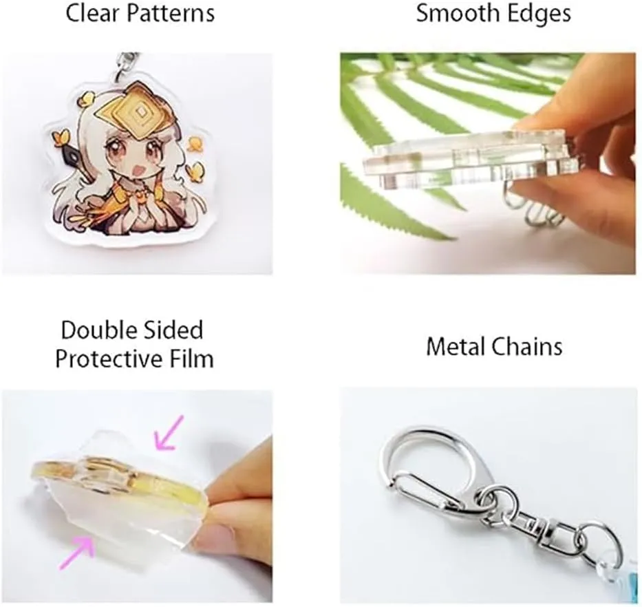Cool Sunday Anaxa Keychains 2nd Anniversary Series Honkai Star Rail JingYuan Kafka Acrylic Keyring for Backpack Bag