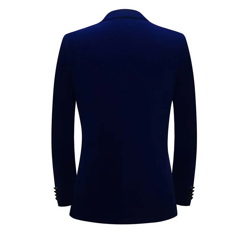 Corduroy Chic Skinny Zipper Fly 3 Piece Suit