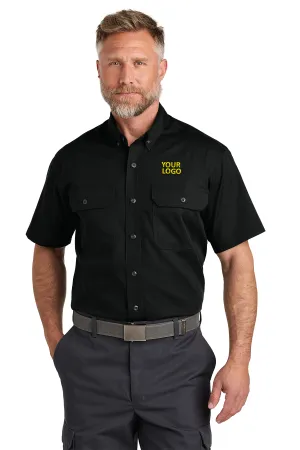 CornerStone Short Sleeve Select Ripstop Custom Shirts, Black