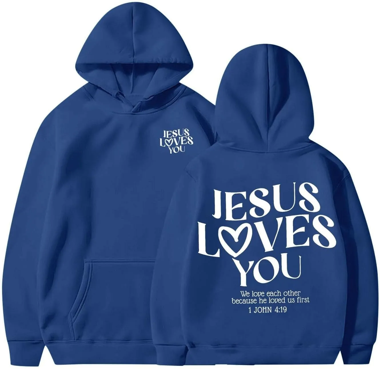 Cute Oversized Hoodies Jesus Loves You Hoodie Jesus Hoodie Preppy Hoodies- Christian Hoodie Hoodie For Girls