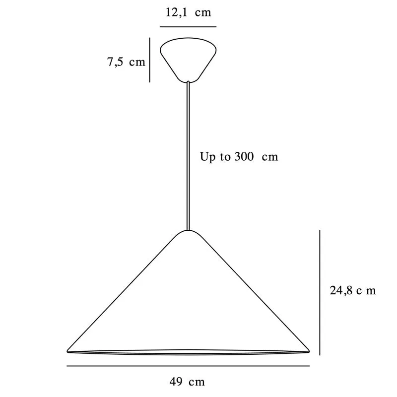 Danish Matte Wide Cone Pendant Light