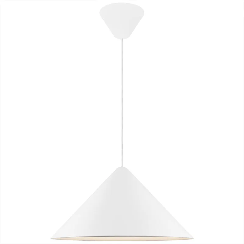 Danish Matte Wide Cone Pendant Light