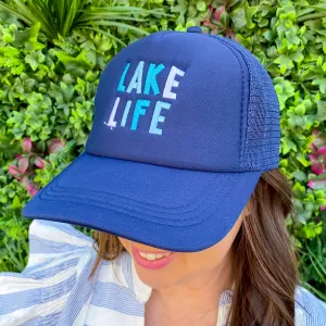 Embroidered Trucker Hat - Lake Life