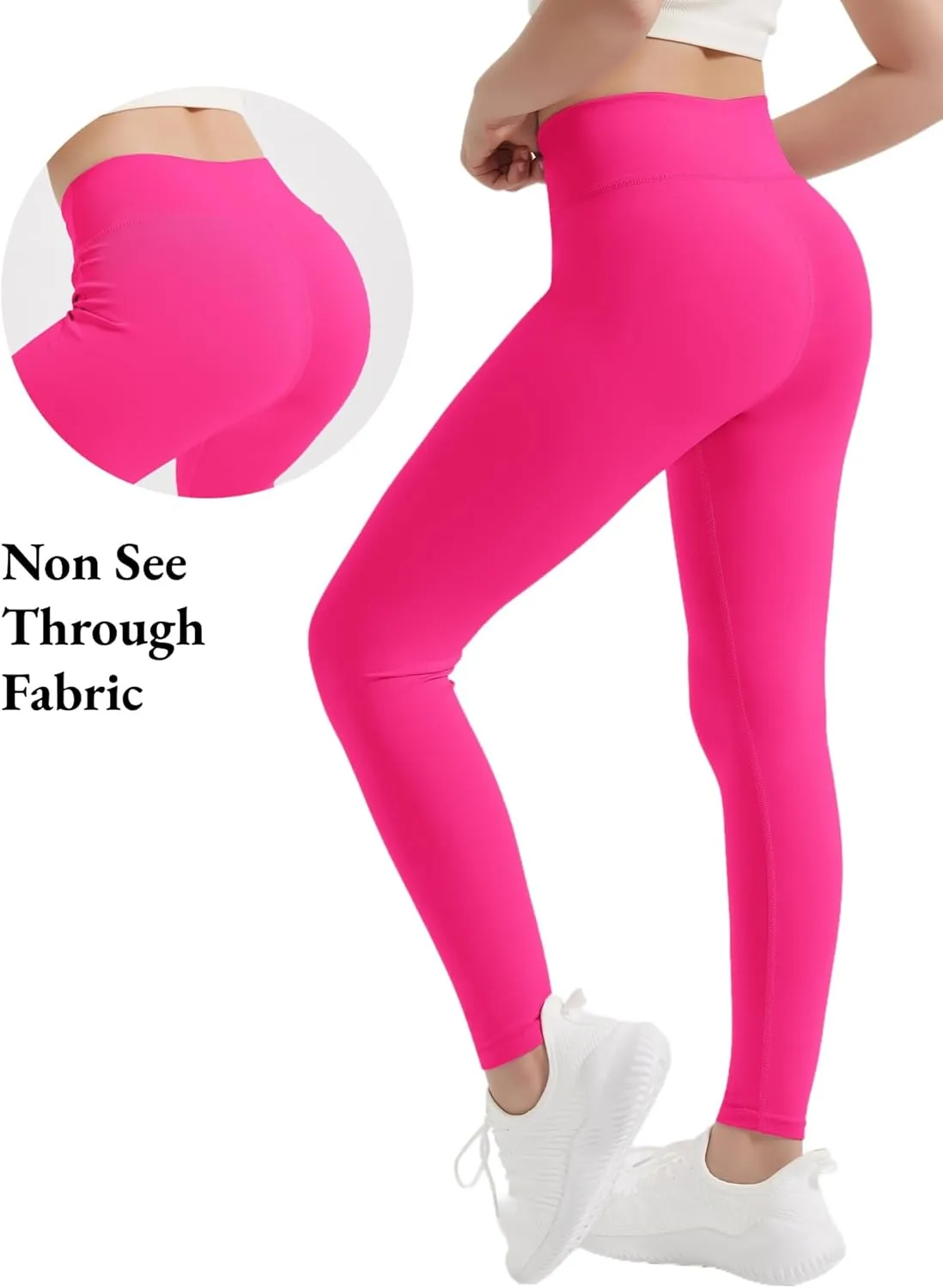 EXARUS 4 Pack Girls Leggings Kids Yoga Pants Crossover V Waist Ankle/Full Length High Waisted for School Casual Dance