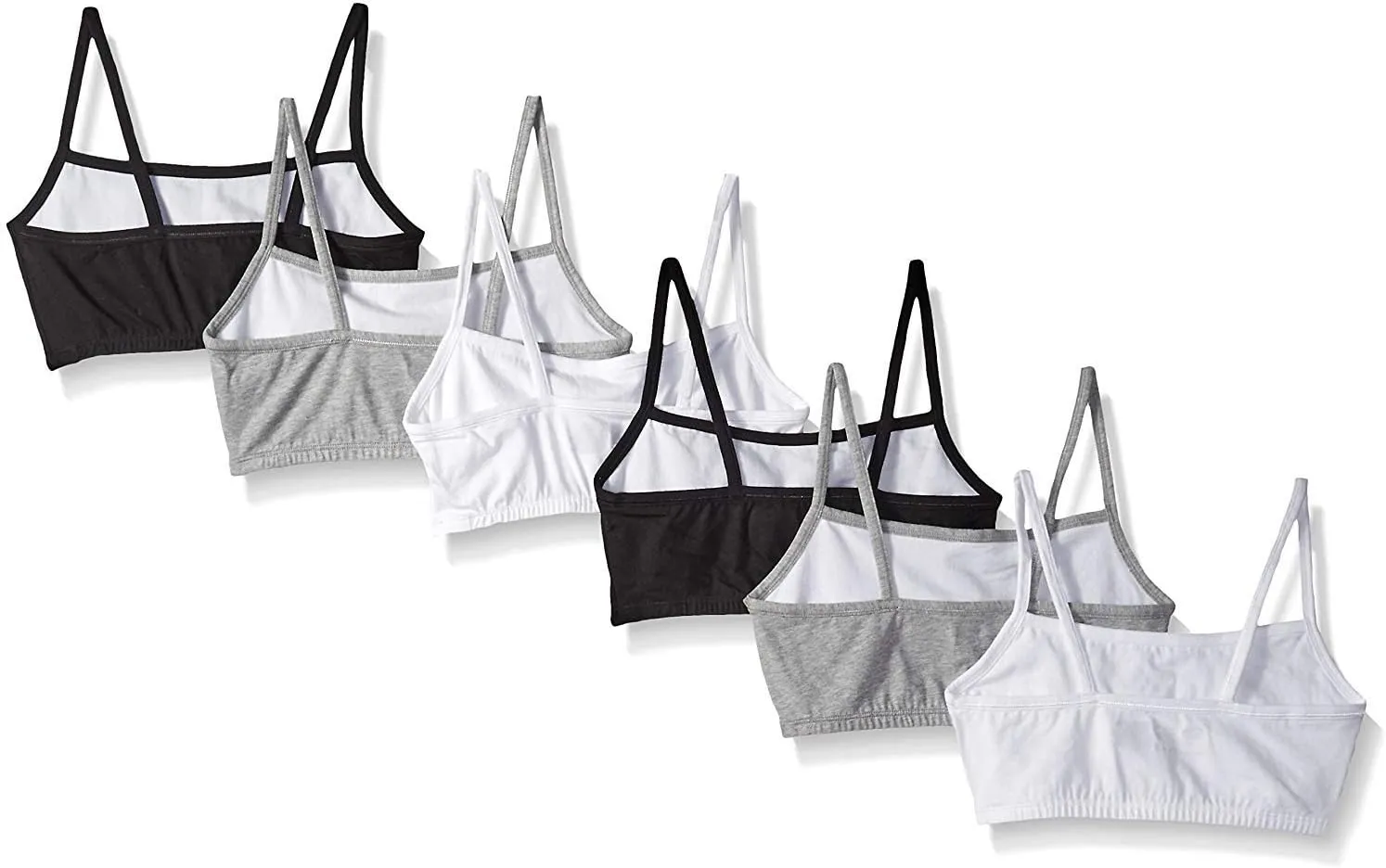 Fruit of the Loom Women's Spaghetti Strap Cotton Sports Bra-All-Day Comfort & Easy Movement