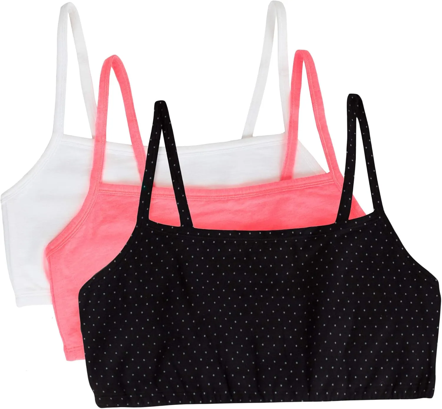 Fruit of the Loom Women's Spaghetti Strap Cotton Sports Bra-All-Day Comfort & Easy Movement
