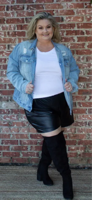 Halston Classic Blue Jean Jacket