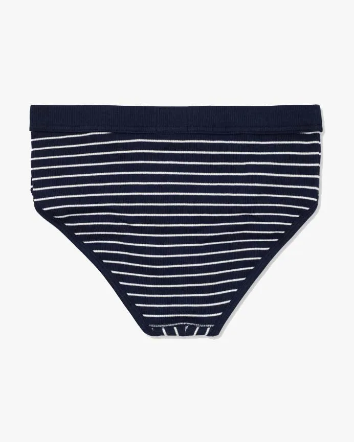 Hemen Biarritz Etor Sailor Stripes Brief - Marine / Natural