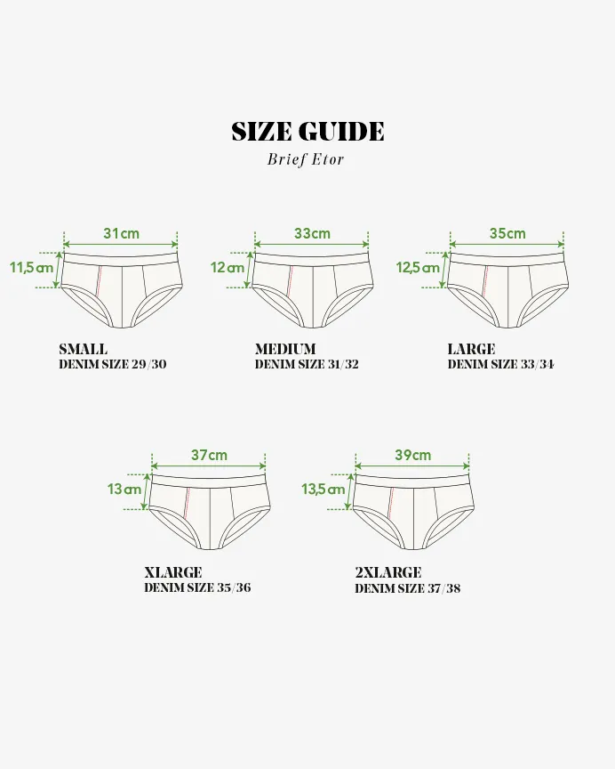 Hemen Biarritz Etor Sailor Stripes Brief - Marine / Natural