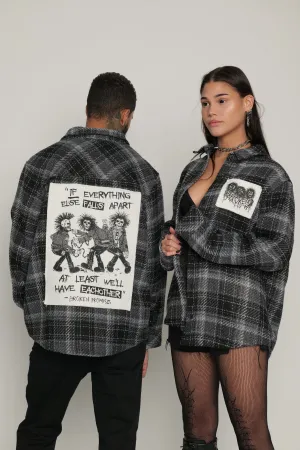 Holding On Flannel Black
