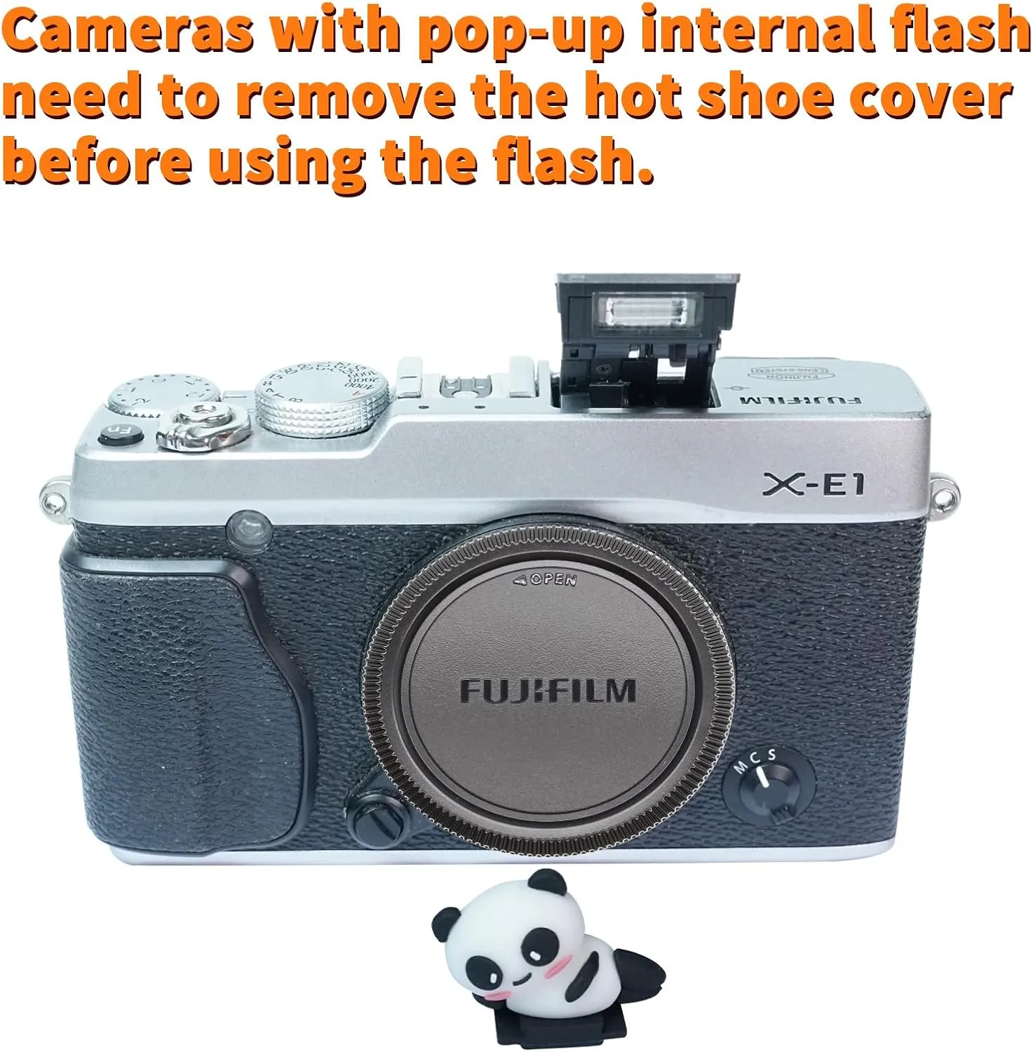 Hot Shoe Cover Mini Cute Dustproof Camera Hot Shoe Boot Cap Protector for Canon Sony Fuji Nikon Leical DSLR/SLR Camera (Panda)