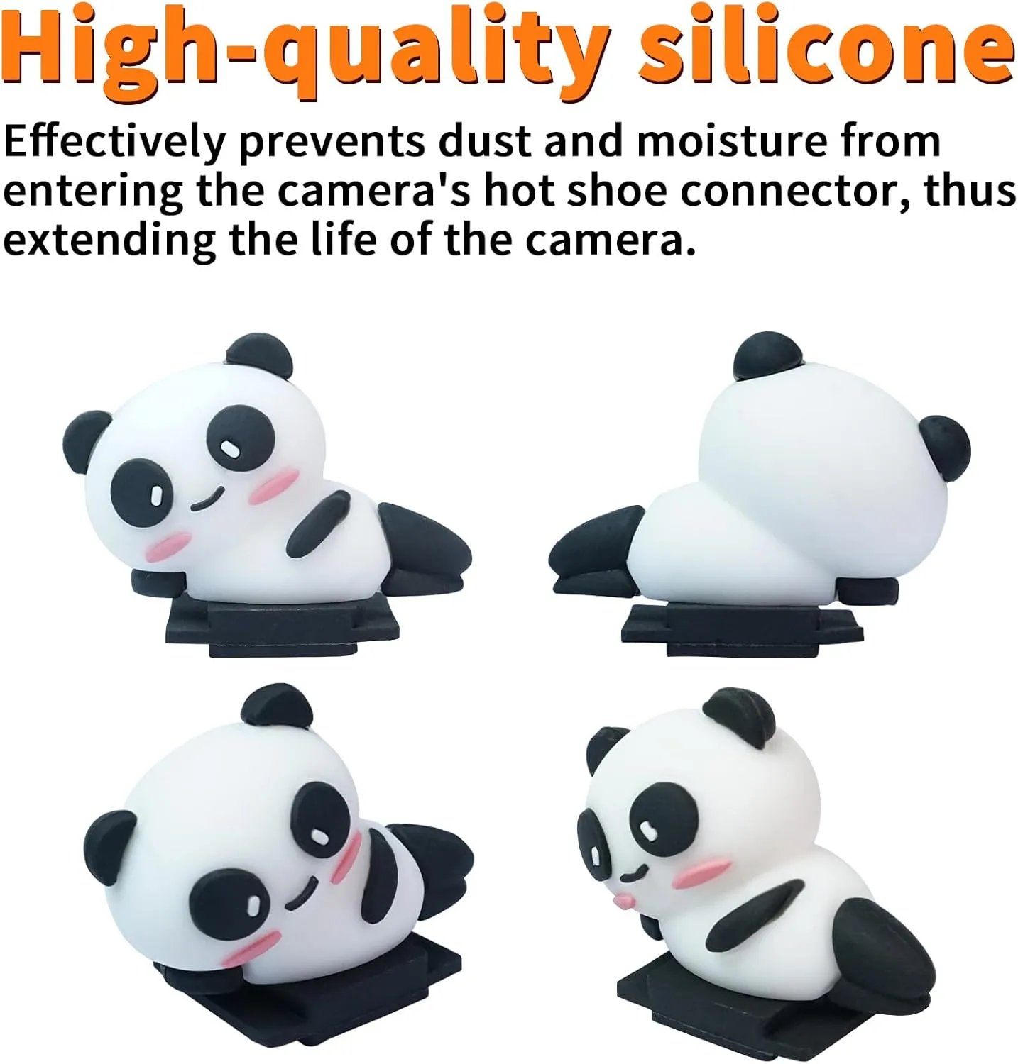 Hot Shoe Cover Mini Cute Dustproof Camera Hot Shoe Boot Cap Protector for Canon Sony Fuji Nikon Leical DSLR/SLR Camera (Panda)