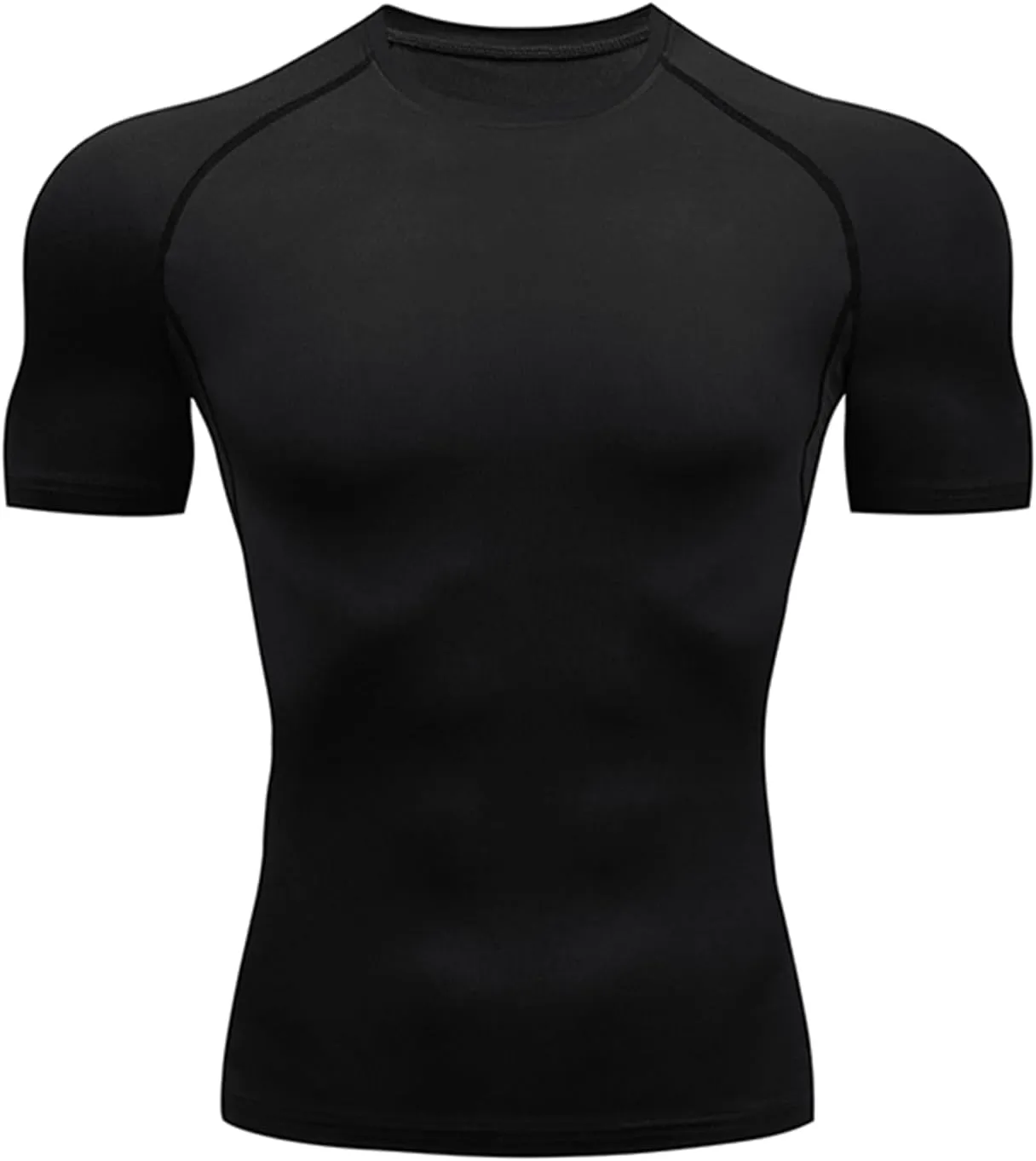 HYCOPROT Men's Compression Shirts Short Sleeve Athletic Workout T-Shirt Cool Dry Sports Baselayer Running Undershirts Tops
