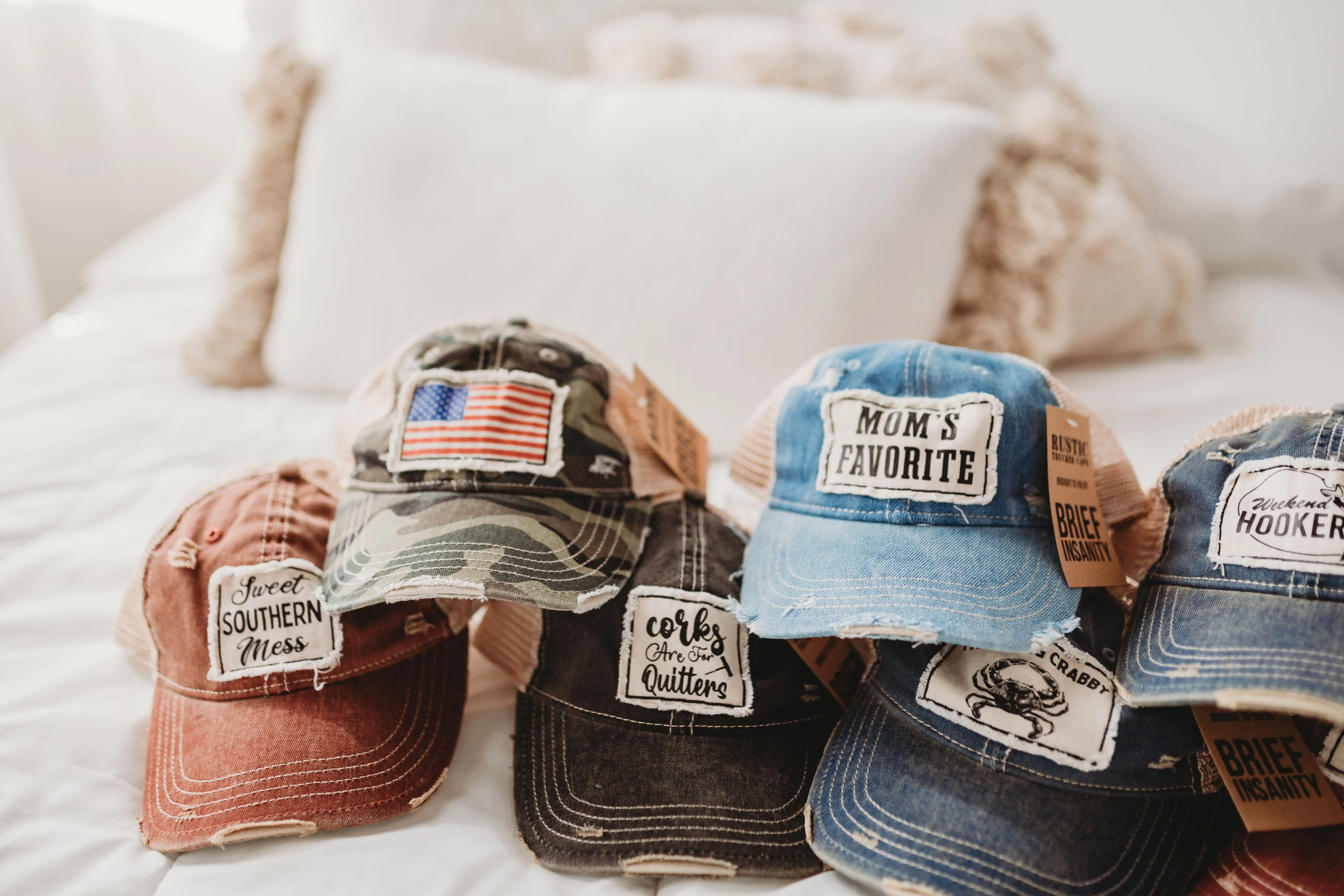 I Hate You The Least Vintage Distressed Trucker Adult Hat