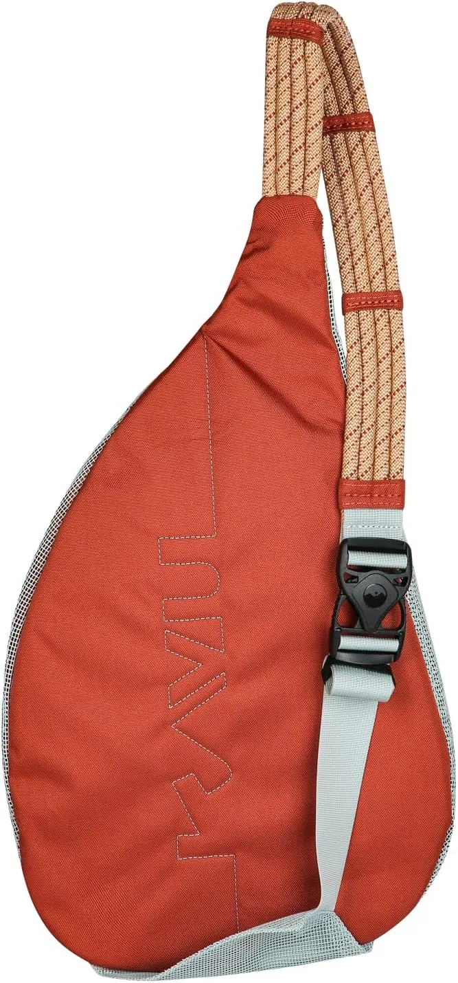 KAVU Beach Rope Bag Mesh Crossbody Sling Backpack - Cool Aqua