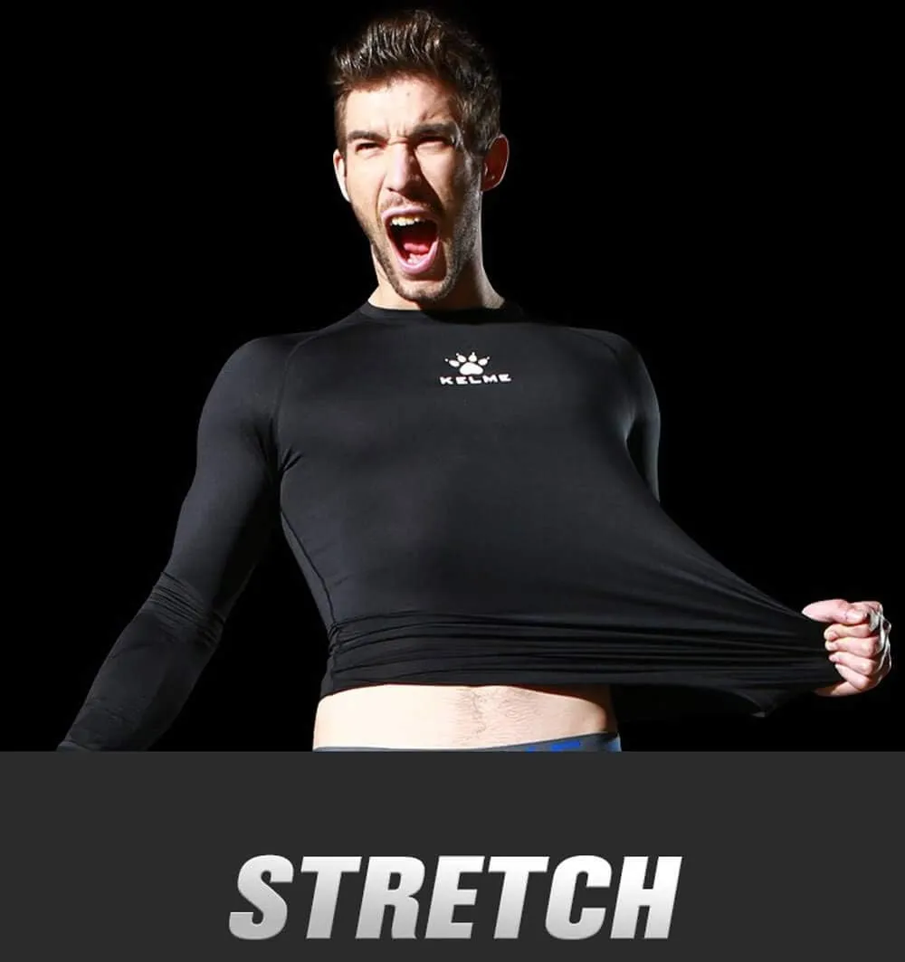 KELME Men's Cool Dry Compression Shirt Long Sleeve  Sports Base Layer Unisex  Thermal Undershirt Athletic Workout Cold