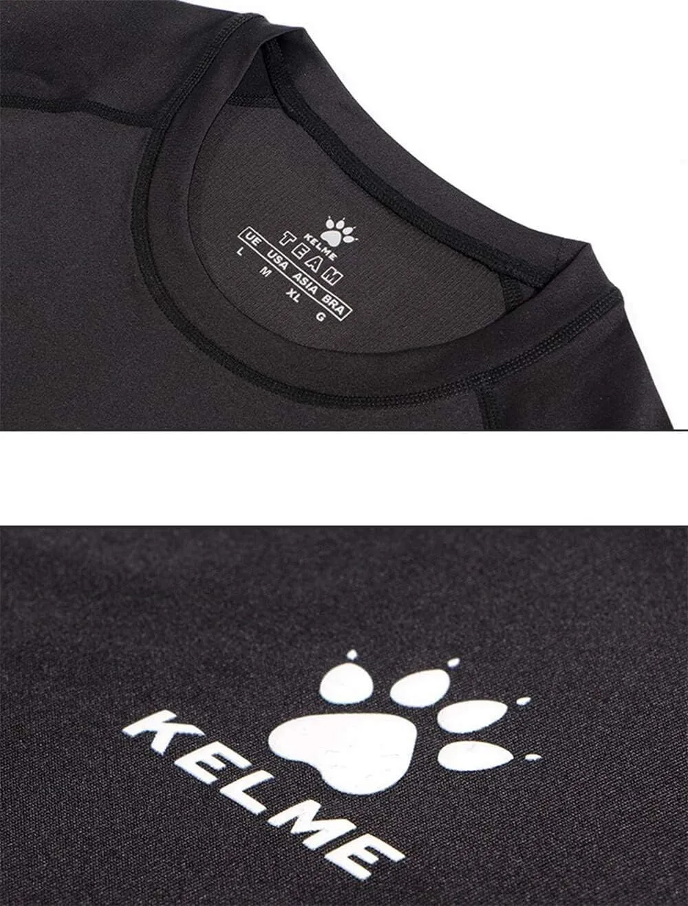 KELME Men's Cool Dry Compression Shirt Long Sleeve  Sports Base Layer Unisex  Thermal Undershirt Athletic Workout Cold