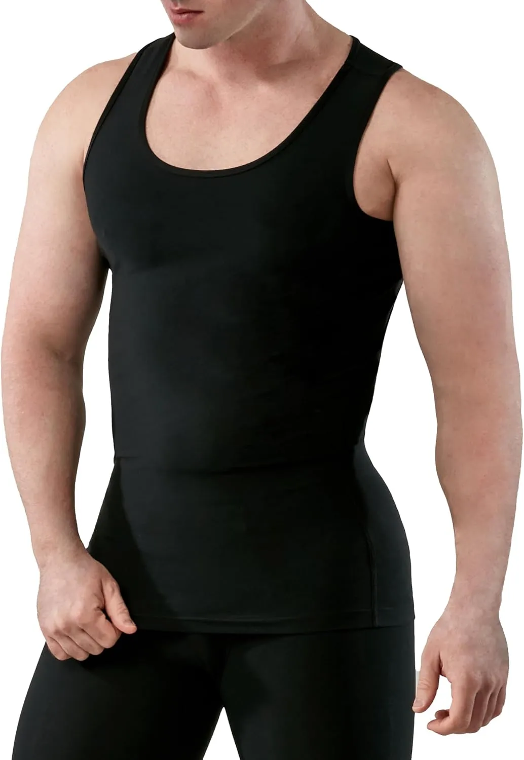 KISTA 3 Pack Men's Cool Dry Compression Sleeveless Tank Top, Sports Running Basketball Workout Base Layer