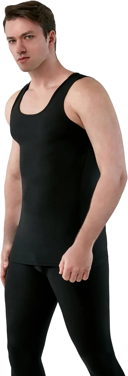 KISTA 3 Pack Men's Cool Dry Compression Sleeveless Tank Top, Sports Running Basketball Workout Base Layer