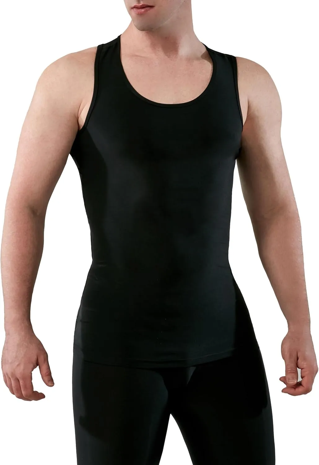 KISTA 3 Pack Men's Cool Dry Compression Sleeveless Tank Top, Sports Running Basketball Workout Base Layer