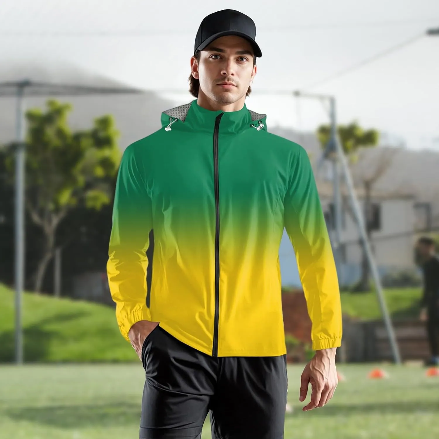 Light Weight Rain Jackets Men Water Resistant Windbreaker Breathable Golf Raincoats Outdoor