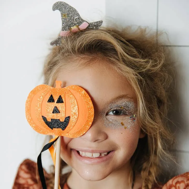 Lilies & Roses Witch Hat Black Glitter Headband