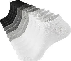 Losa Kute 6 Pairs Mens Ankle Socks Cotton Low Cut Socks for men 9-11 10-13