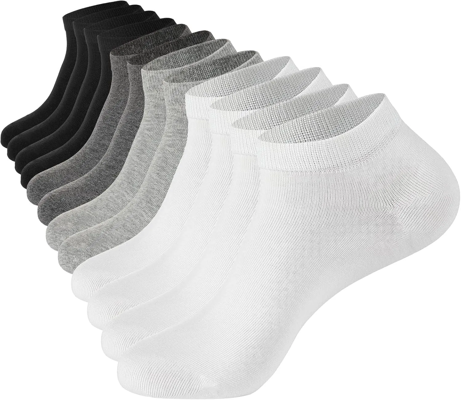 Losa Kute 6 Pairs Mens Ankle Socks Cotton Low Cut Socks for men 9-11 10-13