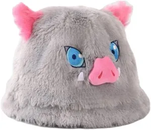 MelangCos Hashibira Inosuke Hat Cosplay Slayer Cute Pig Bucket Hat