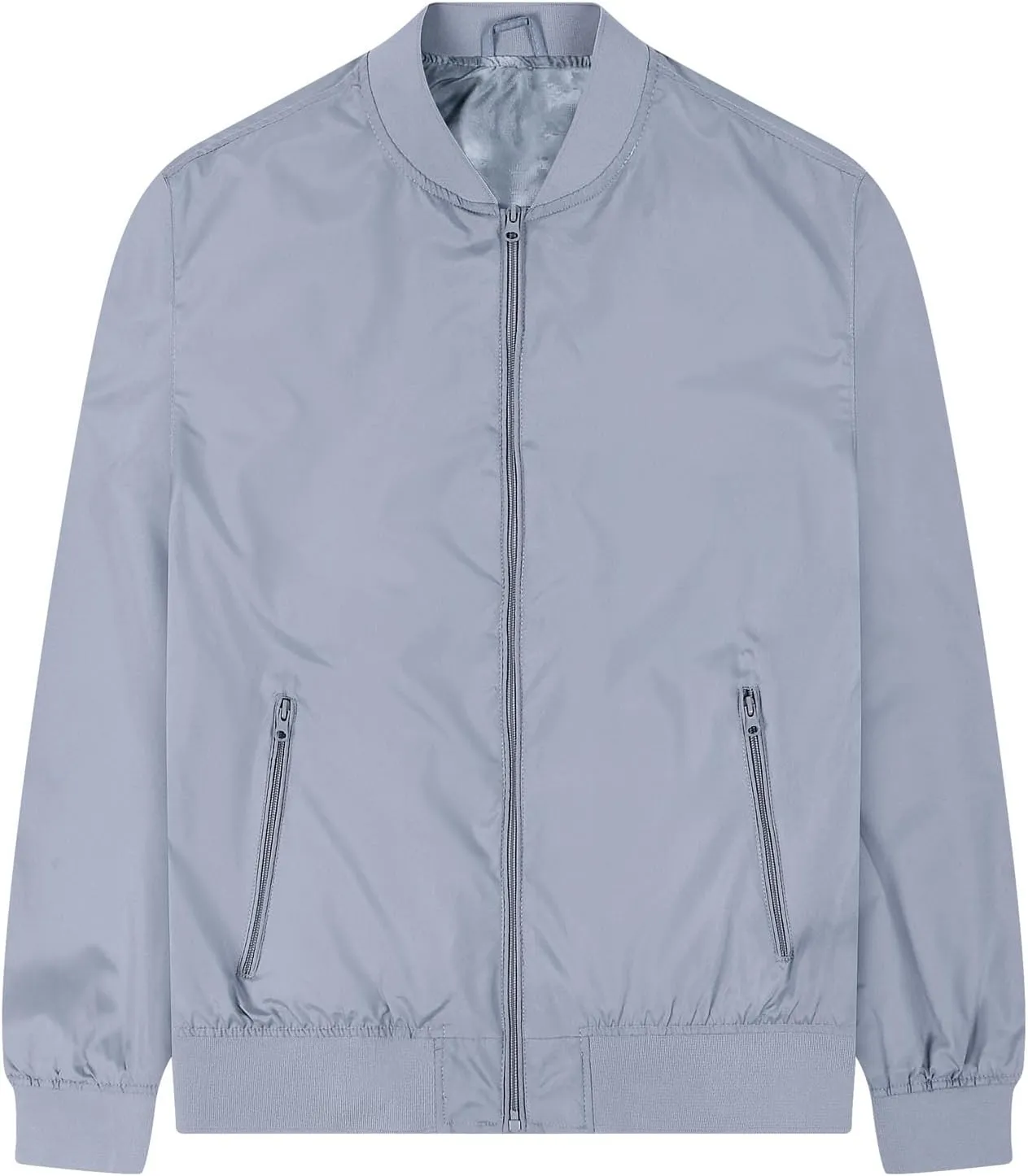 Mens Bomber Jacket Lightweight Causal Windbreaker Flight Light Track Jackets Waterproof Zipup Outdoor Travel Golf Coat