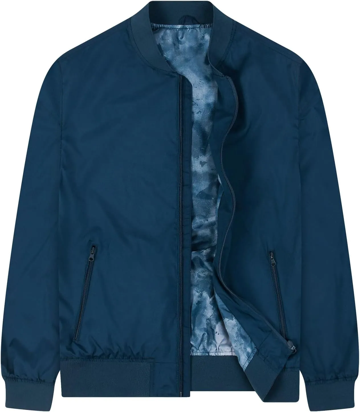 Mens Bomber Jacket Lightweight Causal Windbreaker Flight Light Track Jackets Waterproof Zipup Outdoor Travel Golf Coat
