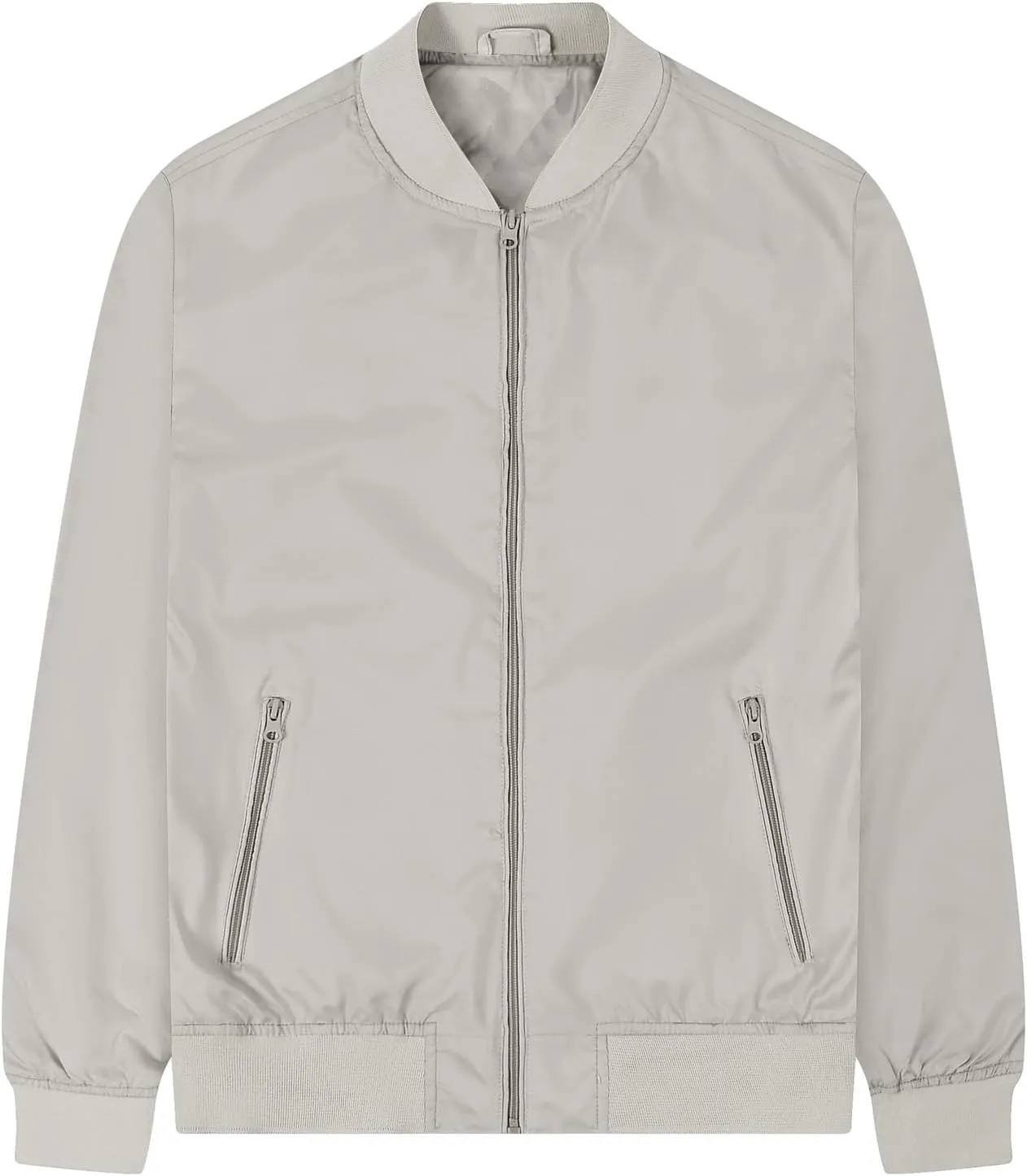 Mens Bomber Jacket Lightweight Causal Windbreaker Flight Light Track Jackets Waterproof Zipup Outdoor Travel Golf Coat