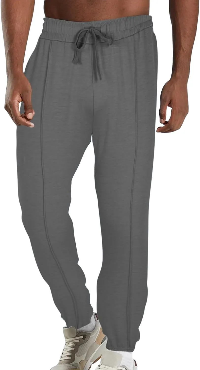 Mens Gym Joggers Sweatpants Slim Fit Tracksuit Casual Running Pants Sports Leggings Drawstring Elastic Waist Daily Wear