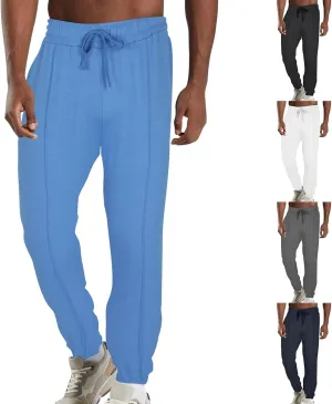 Mens Gym Joggers Sweatpants Slim Fit Tracksuit Casual Running Pants Sports Leggings Drawstring Elastic Waist Daily Wear