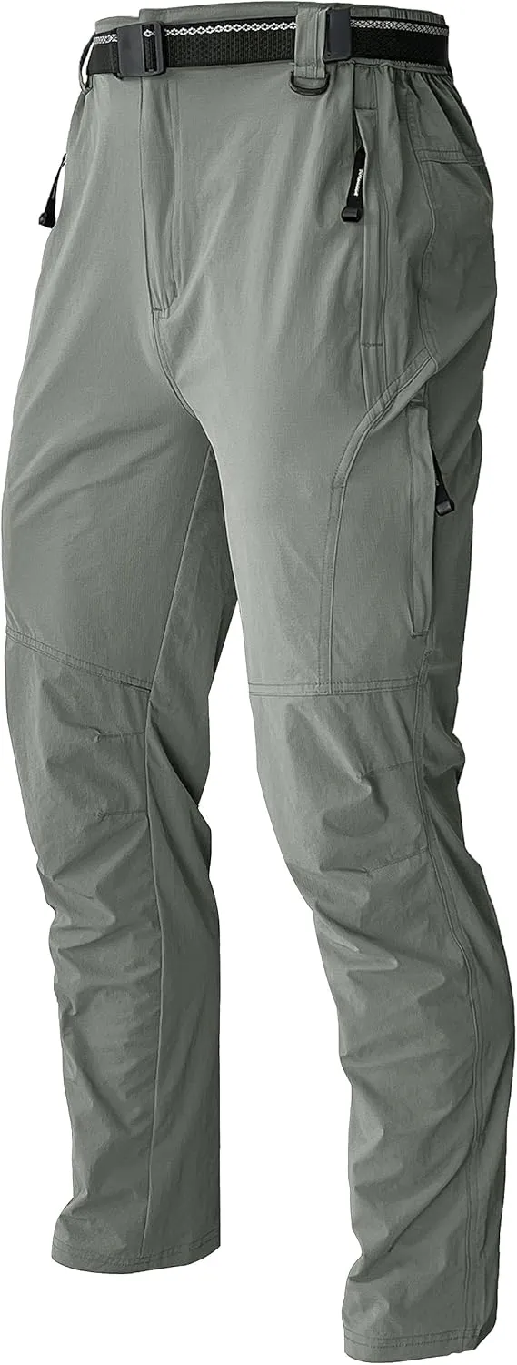 Men's Hiking Pants Quick Dry Cargo Work Lightweight Tactical Pants Stretch Waterproof Outdoor Fishing Travel Safari Pants