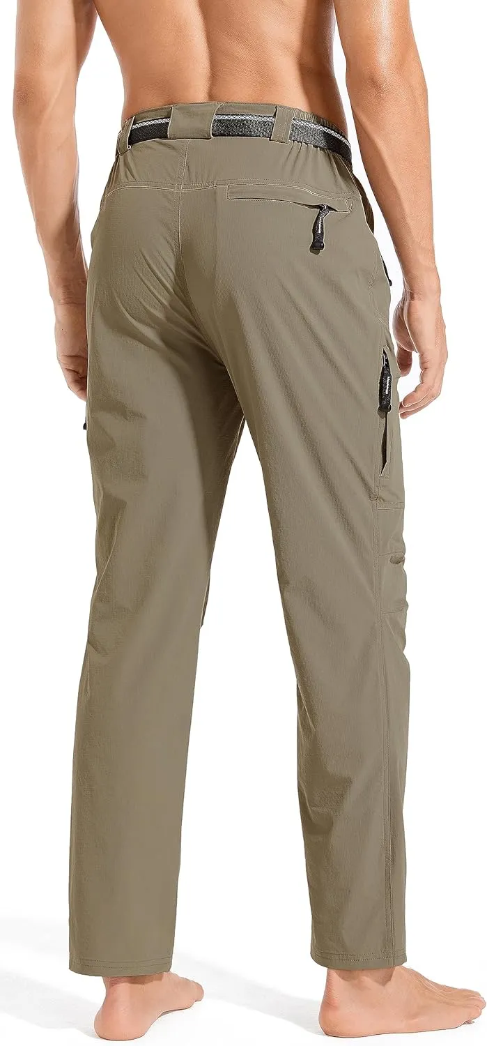 Men's Hiking Pants Quick Dry Cargo Work Lightweight Tactical Pants Stretch Waterproof Outdoor Fishing Travel Safari Pants
